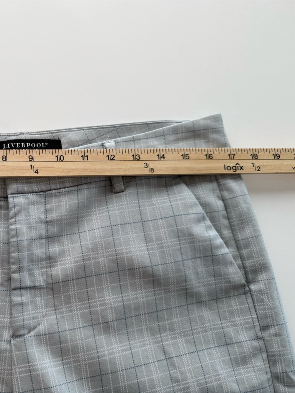 Liverpool Los Angeles Gray Plaid Ankle Trousers / Pants Size 12 - Picture 4 of 9